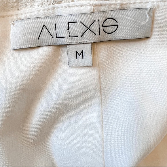 Alexis Leona Midi Dress, White Lace, Medium, short sleeves - Picture 7 of 12